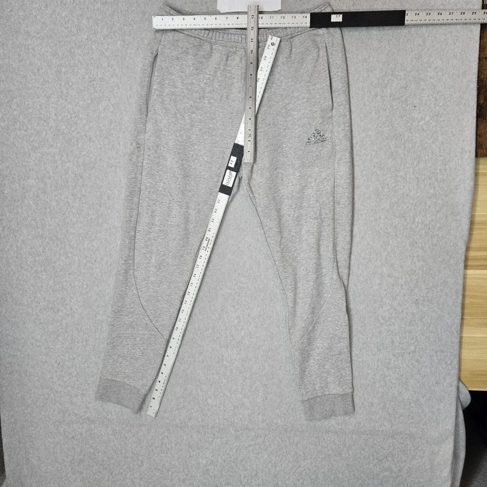 Adidas Men Activewear Pants L Gray Sweatpants Fleece HP1949 Logo 28